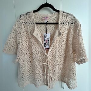 NWT Cream Lace Top